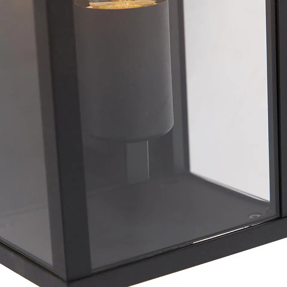 Qazqa wandlampen buiten charlois zwart e27
