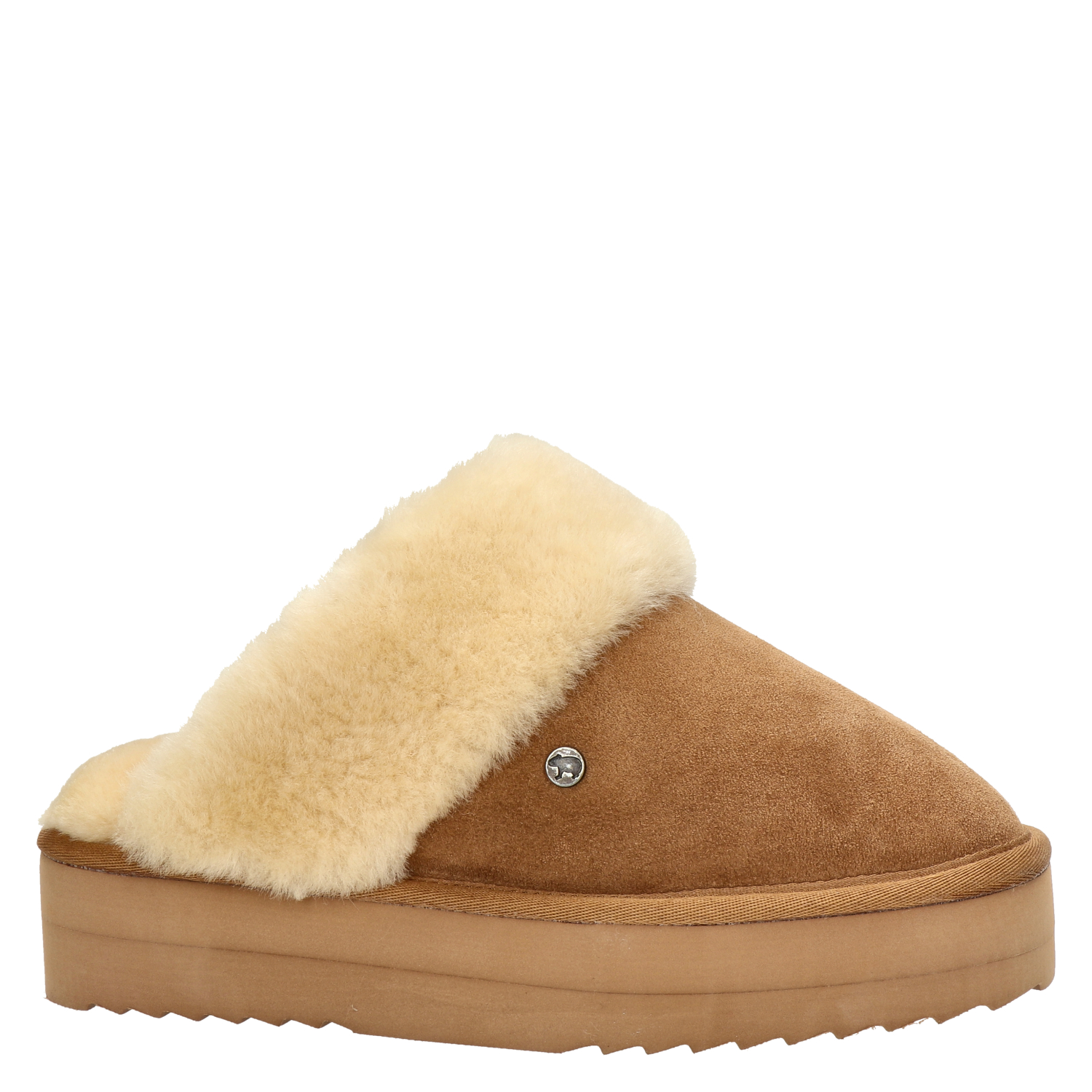 Flurry Plateau dames pantoffel Warmbat Australia Cognac