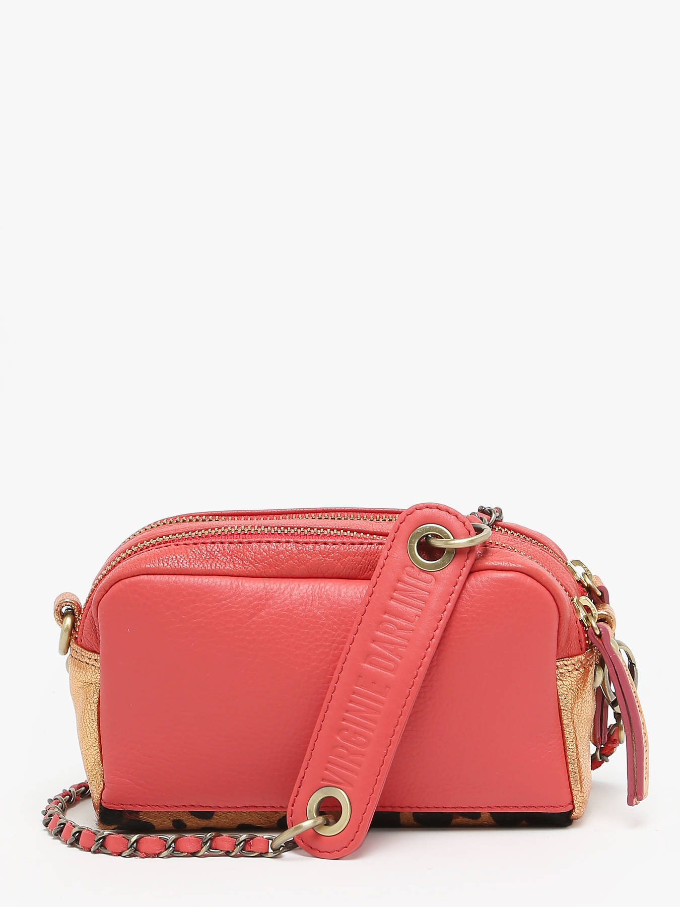 Sac bandoulire Lopard cuir VIRGINIE DARLING