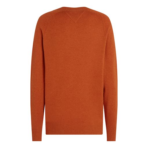 Tommy Hilfiger Lambswool Crew Neck Pullover, Orange Thunder Heather, XL