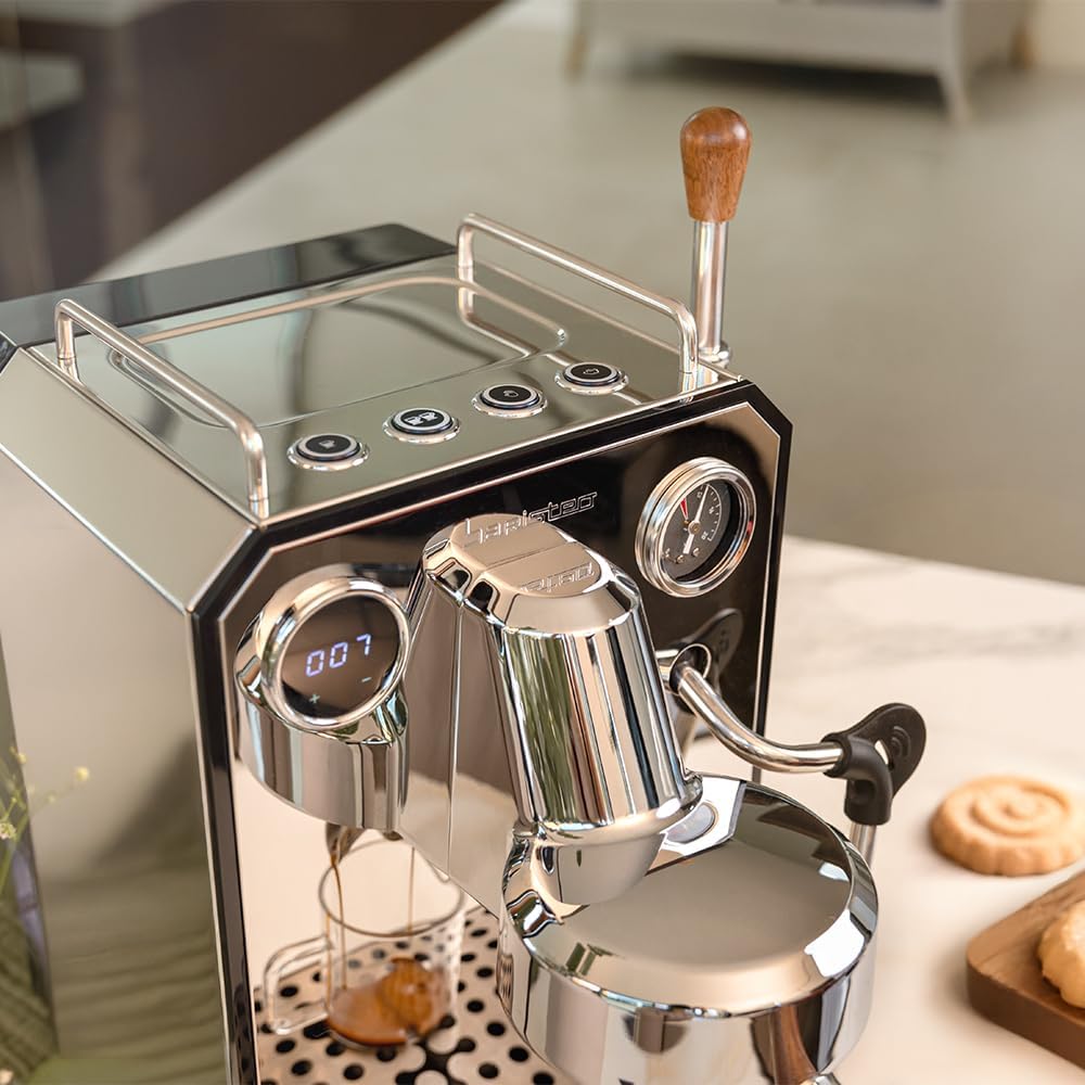 Cecotec Espresso-Kaffeemaschine für Barista Baristeo Intima, professionelle Barista-Espressomaschine, Vorbrüh-System, 15 Bar Pumpe, einfaches Befüllen, 1,7L Wassertank und Tassenwärmer
