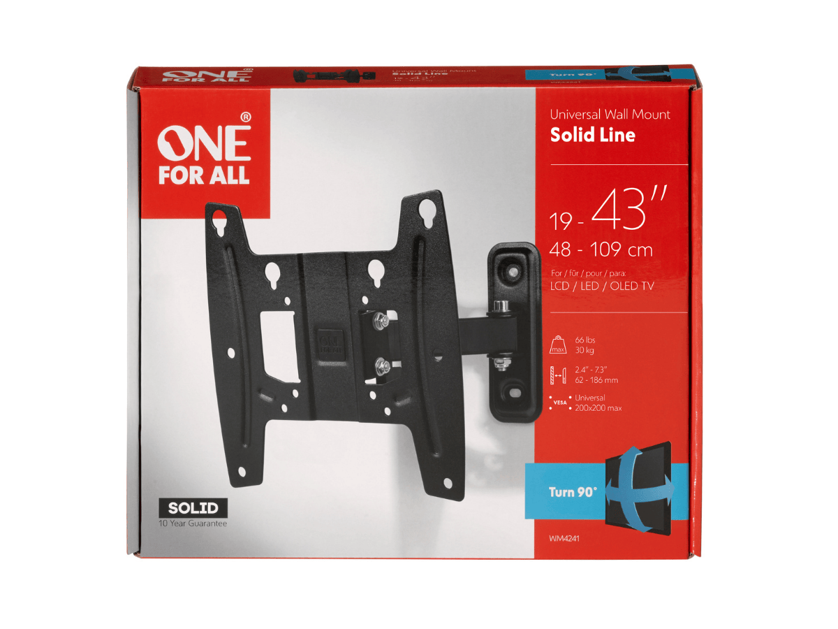 One For All Solid Turn 90° TV Beugel - 19 tot 43 inch