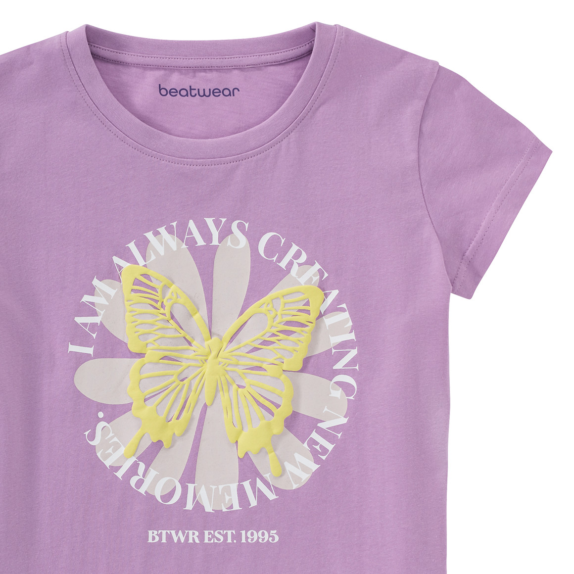 Beatwear Mädchen T-Shirt mit Schmetterlings-Print helllila