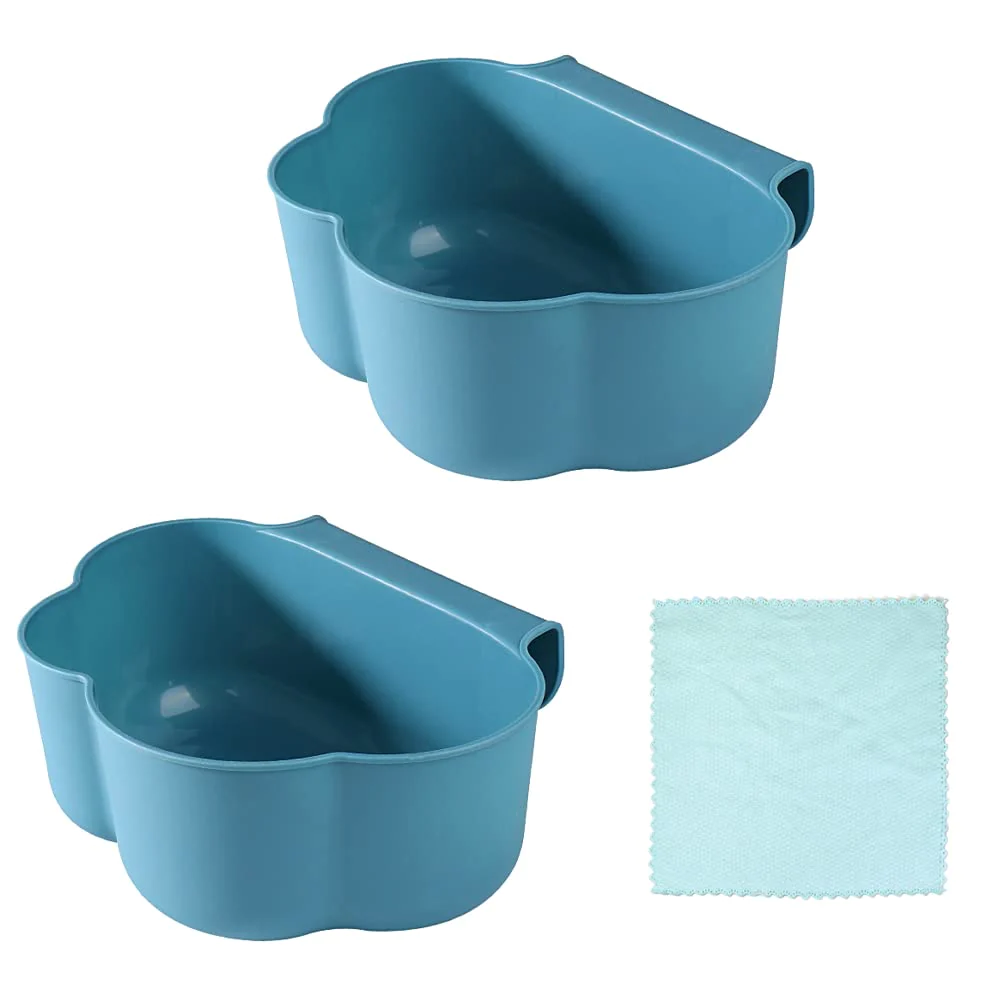 Poubelles à suspendre pour porte d'armoire de cuisine bleu Vendos85