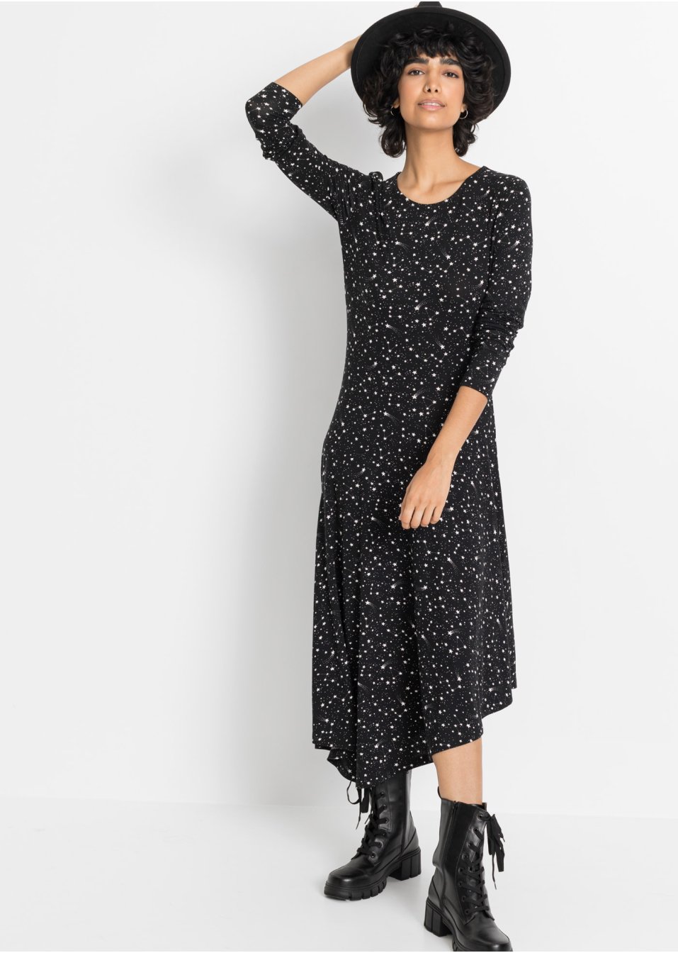 Robe asymétrique à imprimé étoile