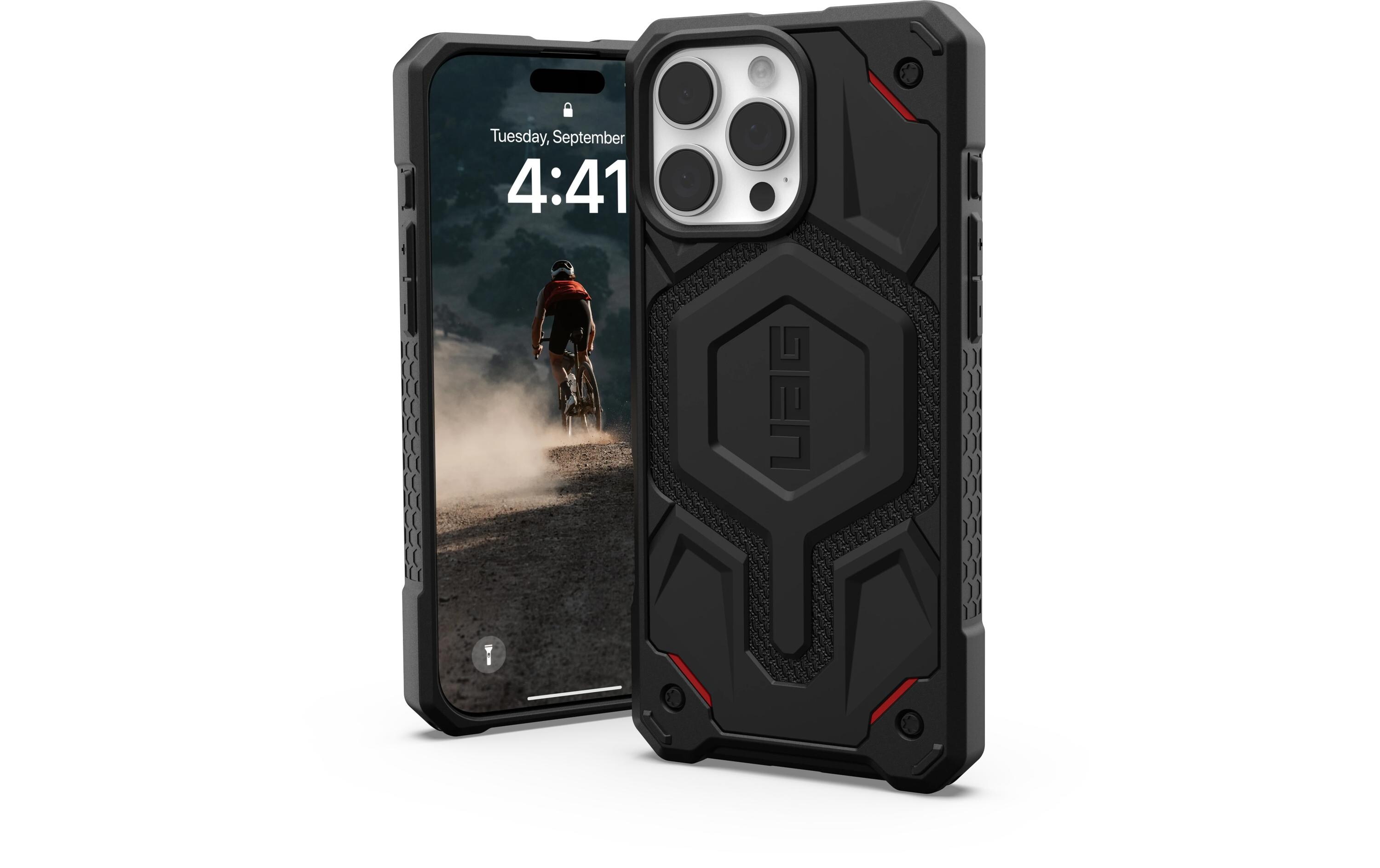 Back Cover Monarch Pro iPhone 16 Kevlar BlackSchutzhülle für das Apple iPhone 16