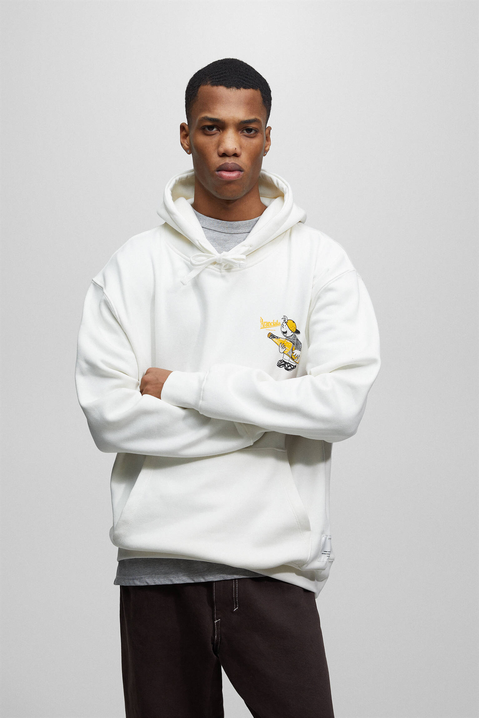 MOLETOM COM CAPUZ ARANCIATA - OFF WHITE