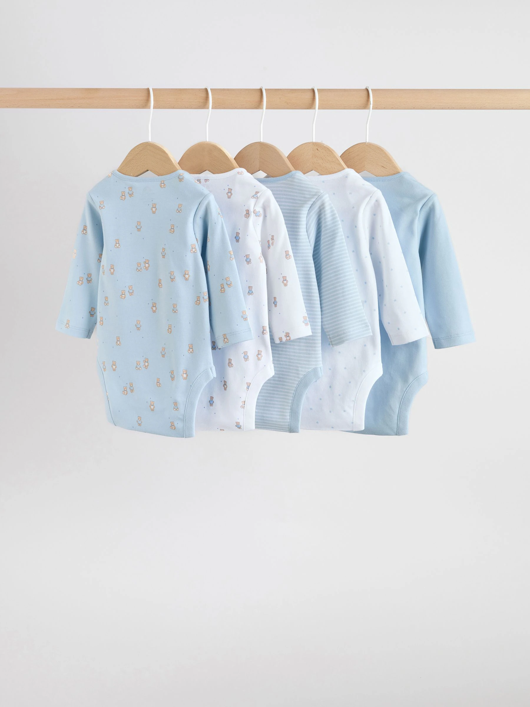 Blauw - Long Sleeved Baby Bear Bodysuit
