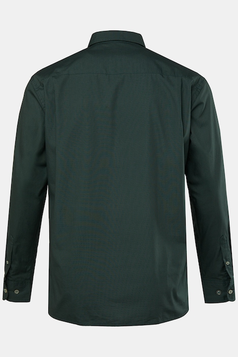 Boston Park Hemd, Langarm, Minimal-Muster, Buttondown-Kragen, Comfort Fit, bis 8 XL
