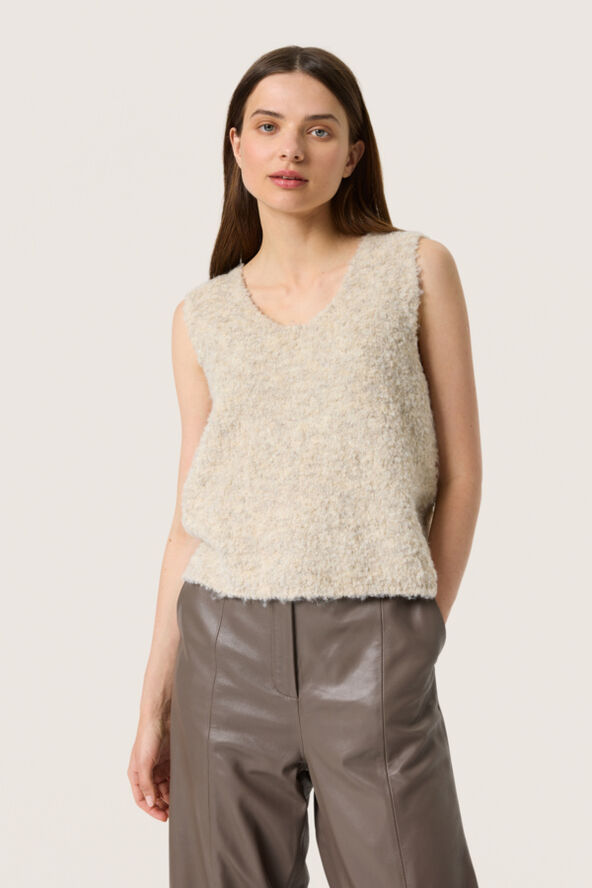 Soaked in Luxury SLVenessa Vest Oatmeal melange
