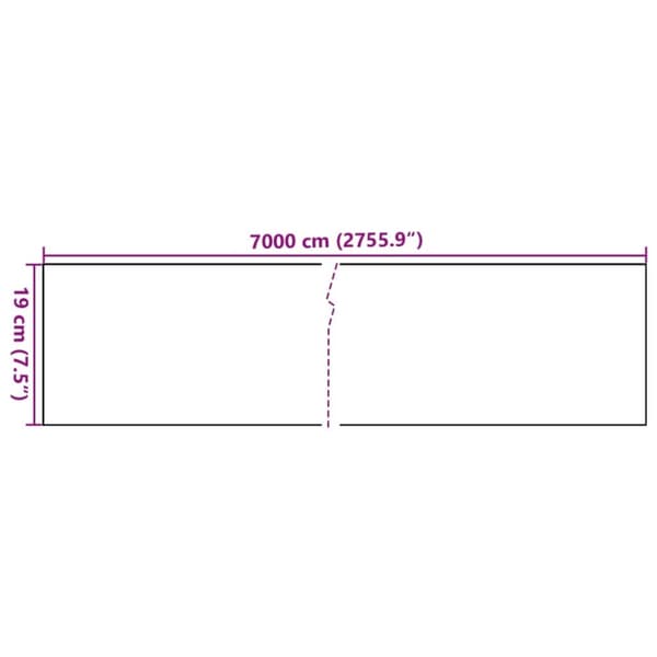 vidaXL Hageskjerm PVC 70x0,19 m kremhvit