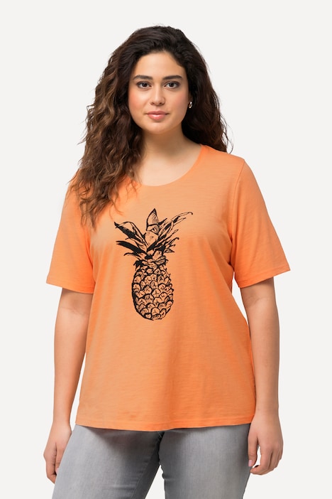 T-Shirt, Kaviarperlchen, Ananas, Rundhals, Halbarm