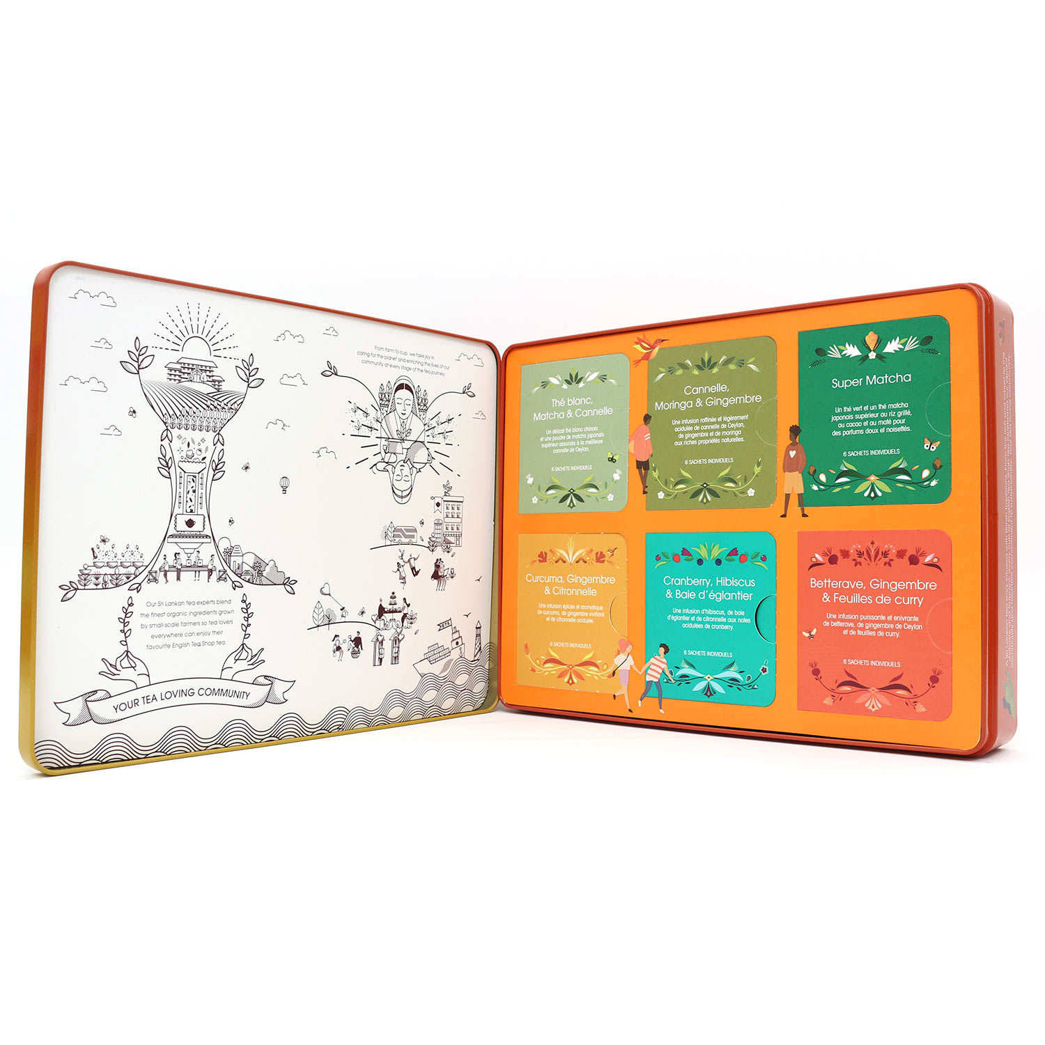 Coffret de 36 sachets de thés et d'infusions collection Super Goodness