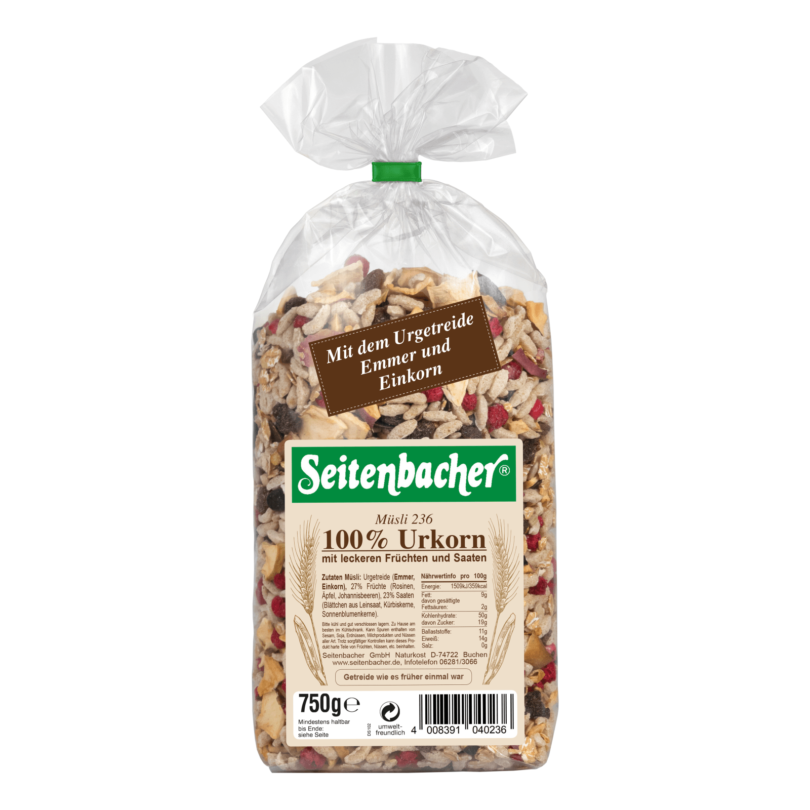 100% Urkorn Müsli #236 (750g)