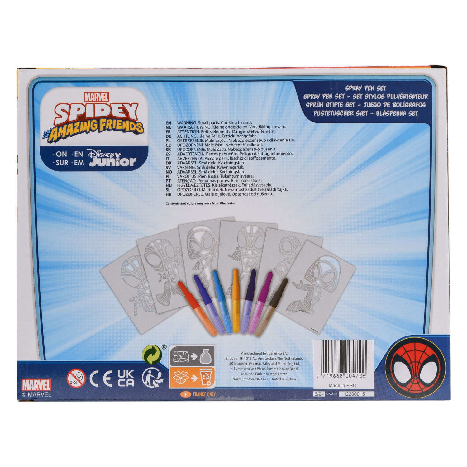 Spidey Blaaspennen Set
