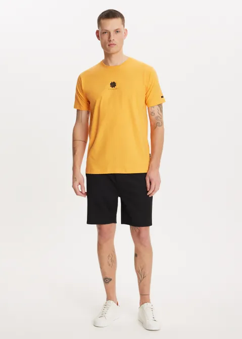 T-shirt met print symbol geel (GEE.MA)