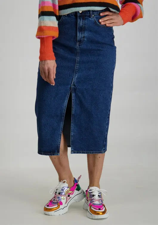 Only Midi-rok Bianca denim 15319268