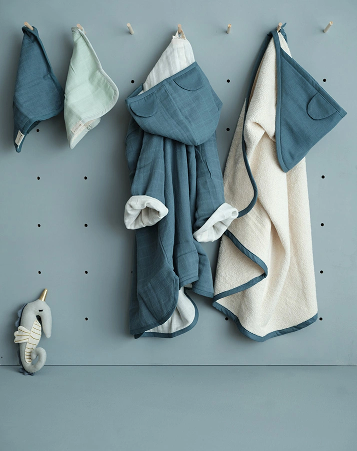 Bademantel SNUGGLE UP in blau