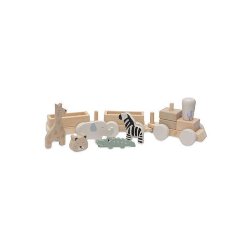 Jouet en bois train Jungle jambo - Multicolor - JOLLEIN