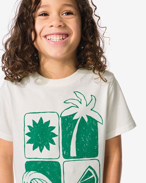 2 t-shirts enfant palmiers vert
