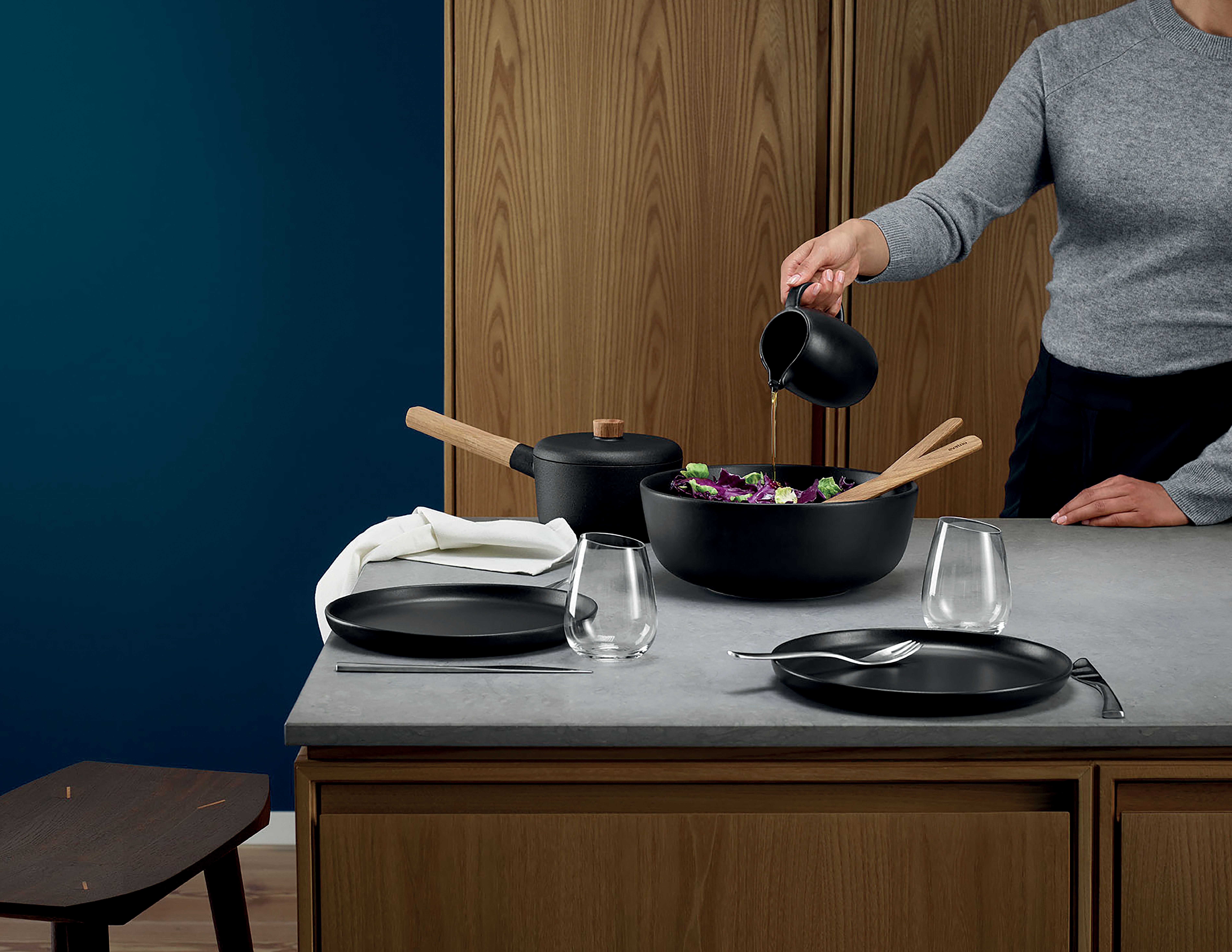 NORDIC KITCHEN - Saladier céramique | Noir