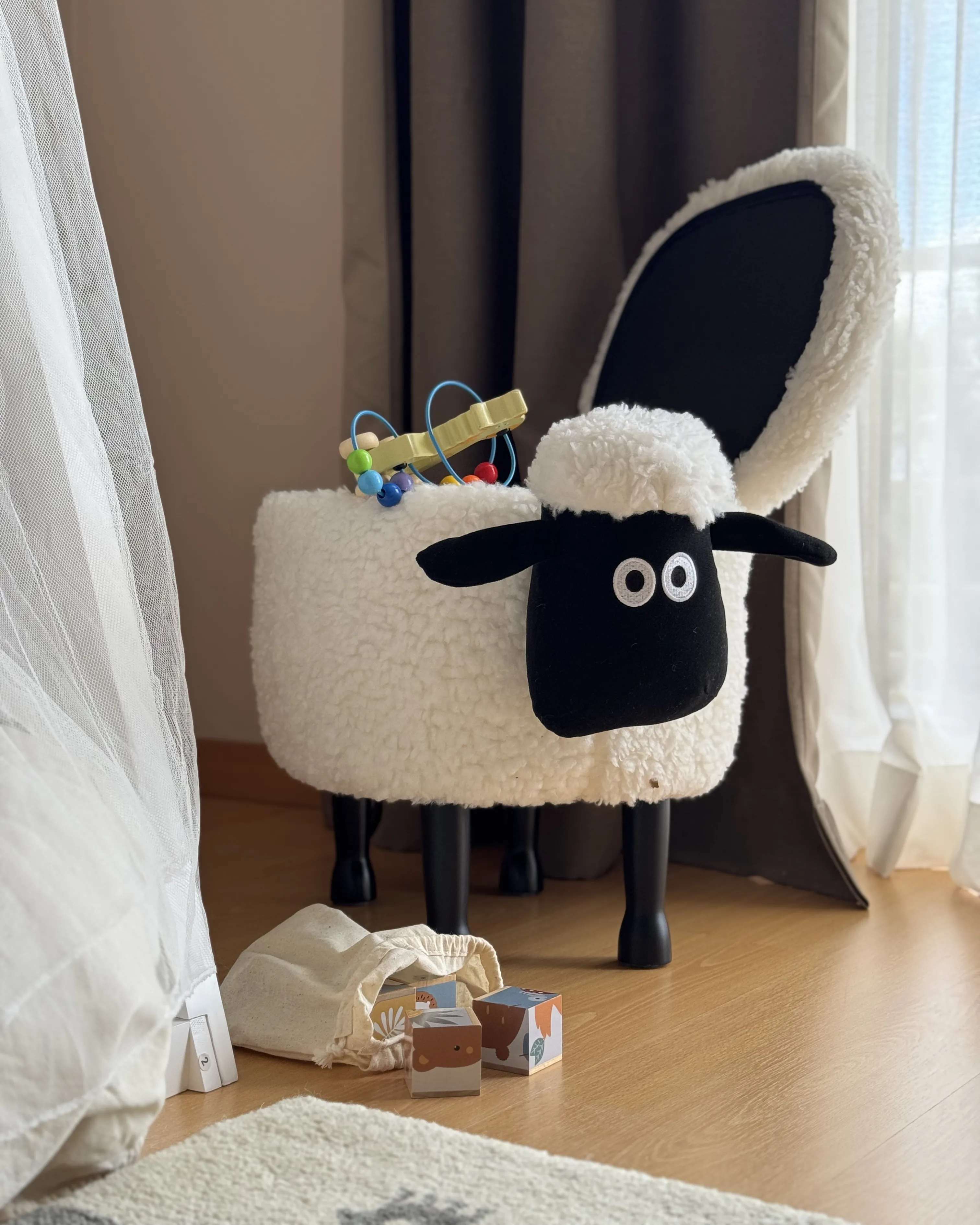 Dierenpoef met opbergruimte SHEEP Stof Wit Schaap