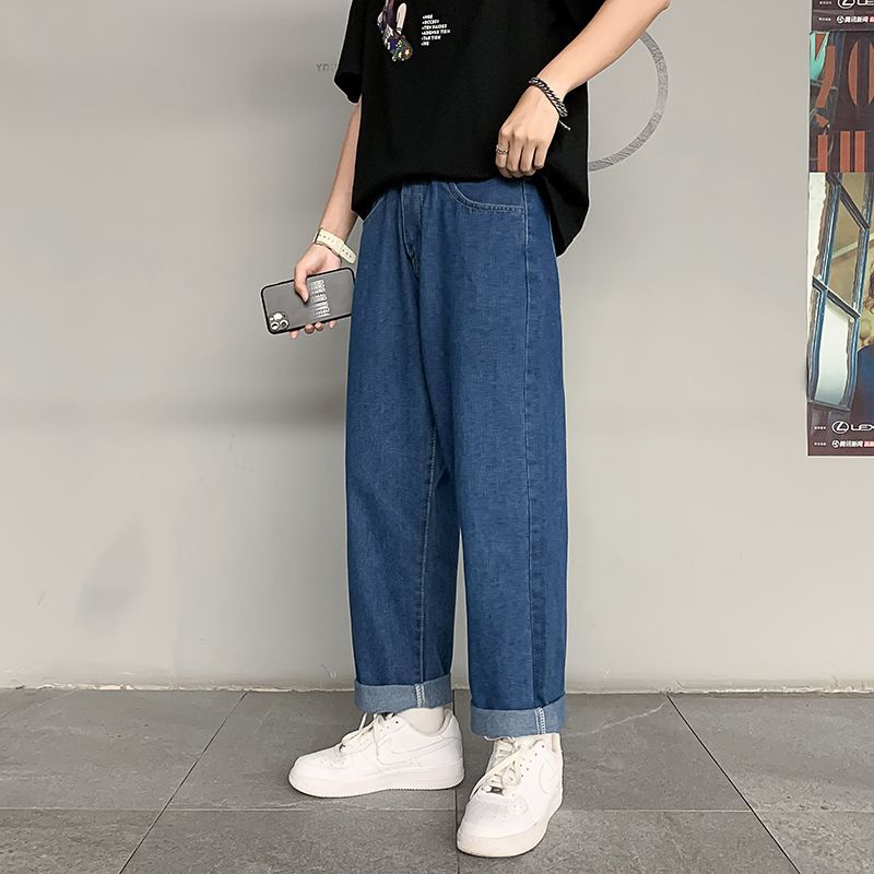Filmas - High-Waist Washed Straight-Cut Jeans