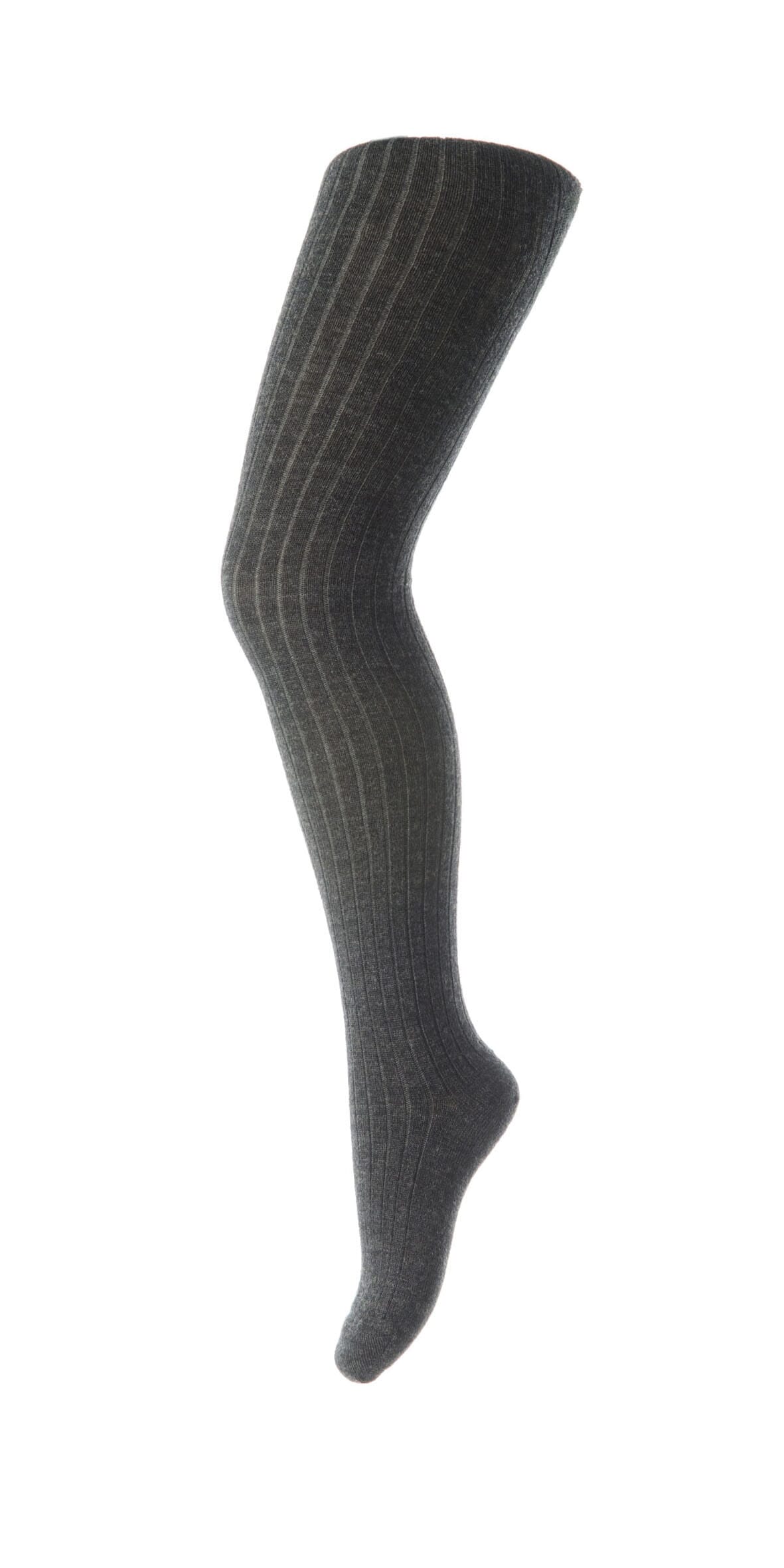 Rib wool tights dark grey - MP - Rumpetroll