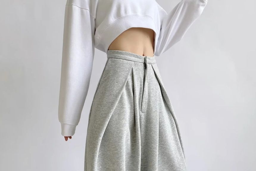 Asiris - Hoge taille, losse, wijde joggingbroek