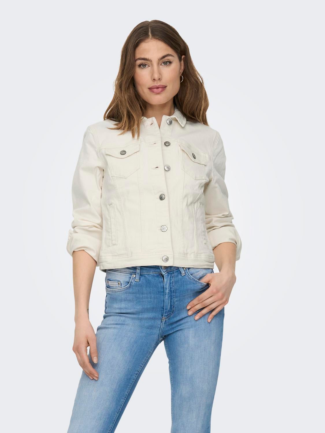 ONLTIA Jeansjacke Ecru