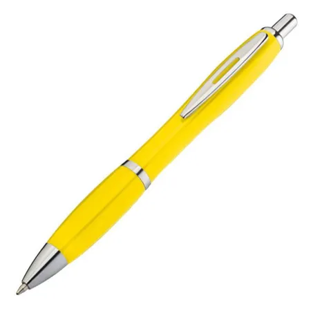Macma Kugelschreiber mit Metallclip, gelb, 25 Stück