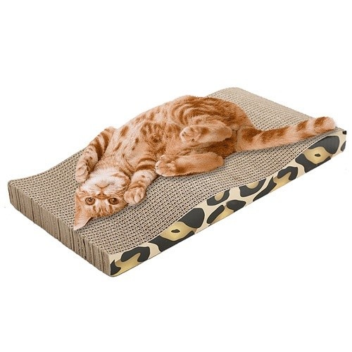 Arranhador ondulado para gatos Mypetcare, marrom
