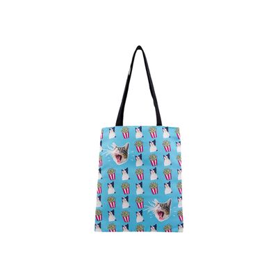 Oh My Pop! Angry Cat - Sac shopping - turquoise - Karactermania