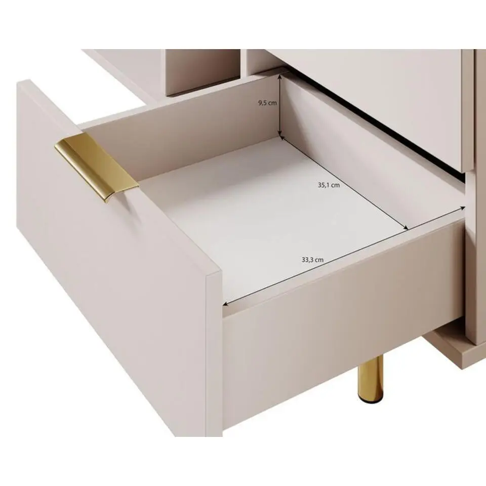 Meubella - TV-Meubel Nicola - Beige - 150 cm
