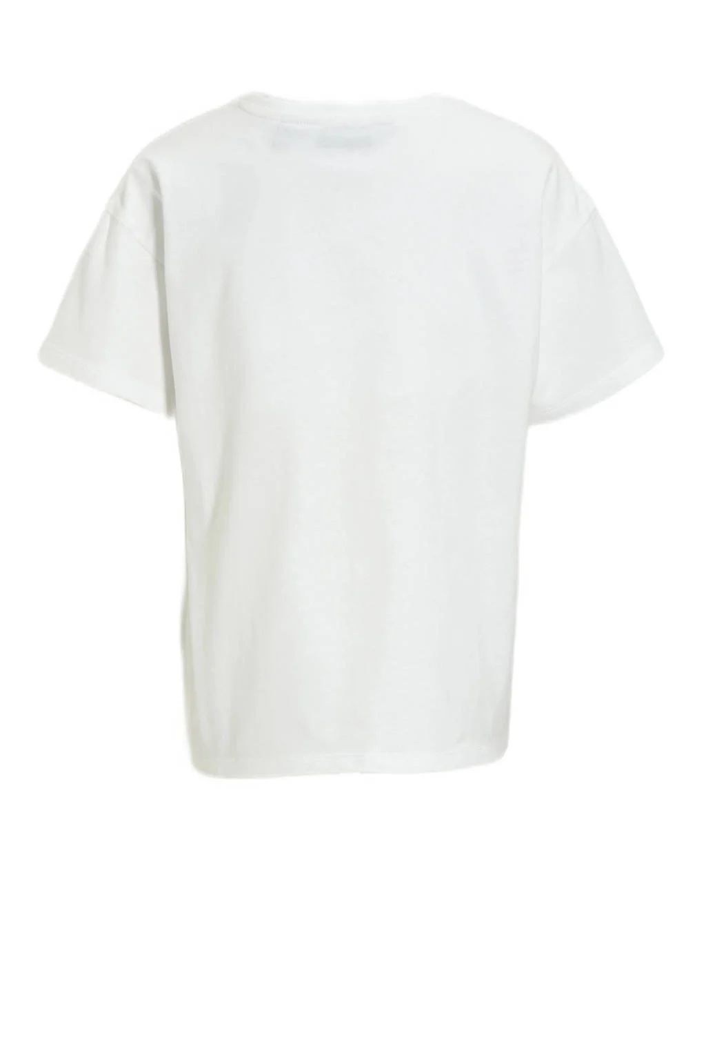 anytime T-shirt met printopdruk wit