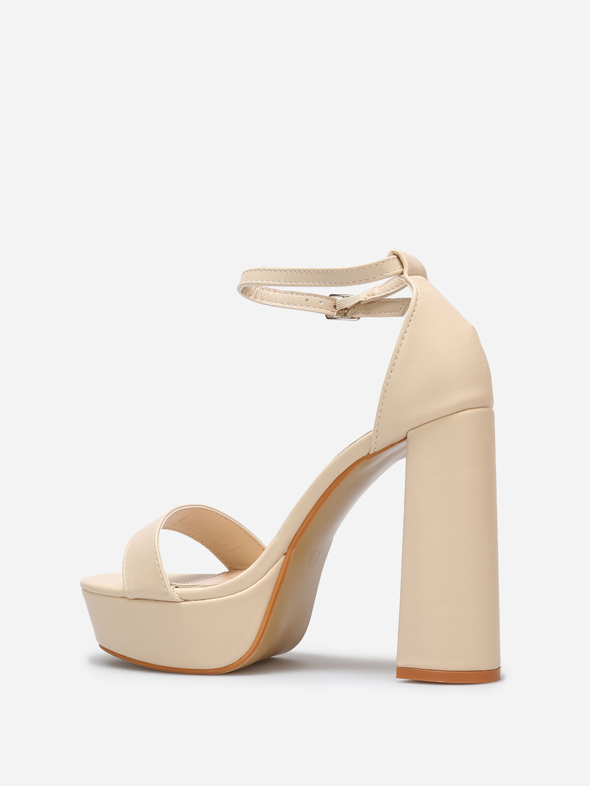 Sandales à plateforme et talon haut- Beige