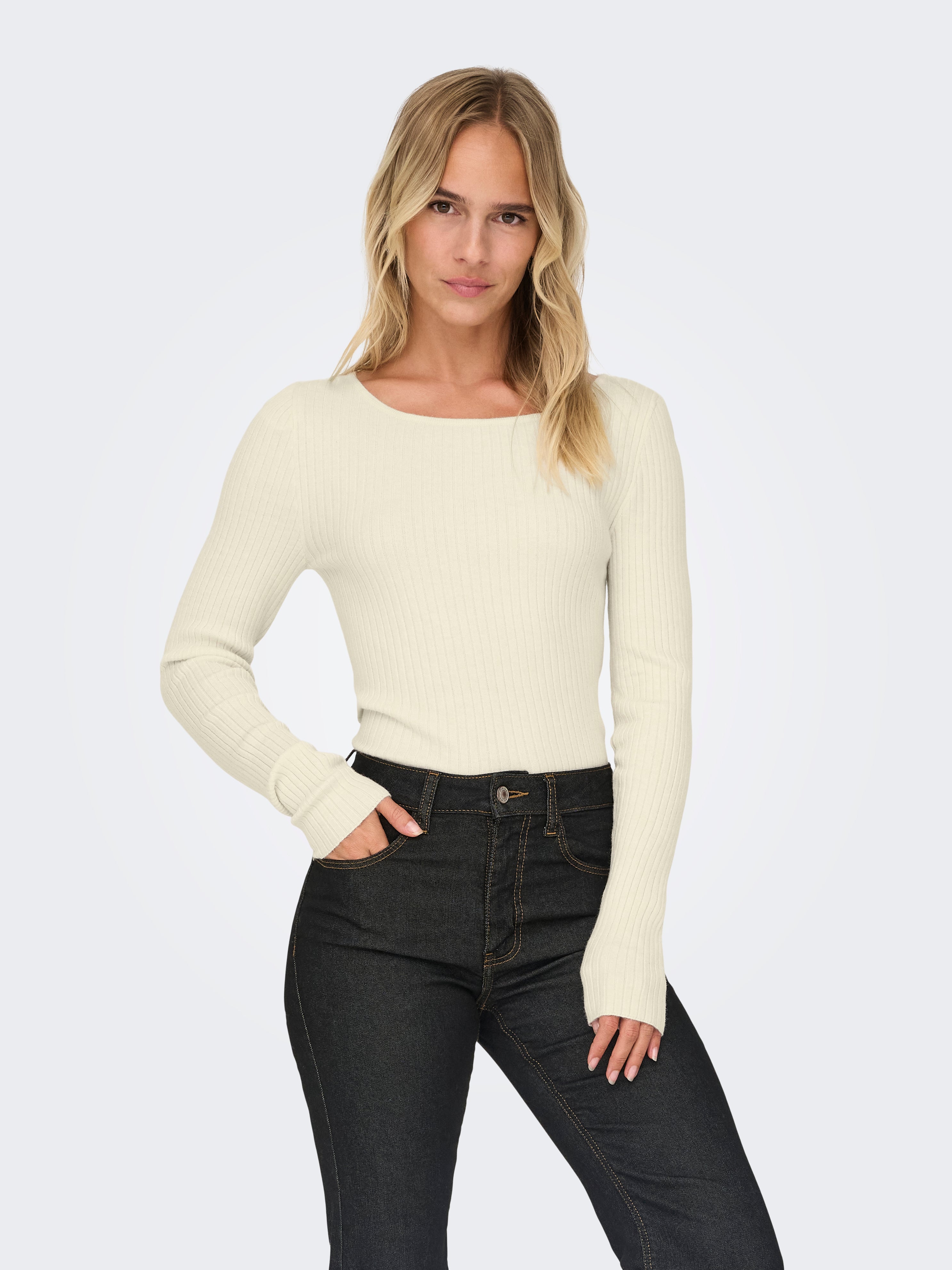 ONLIBI Strickpullover Whitecap Gray