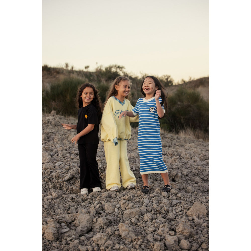 Køb Mini Rodini Yellow To The Moon Emb Sweatpants