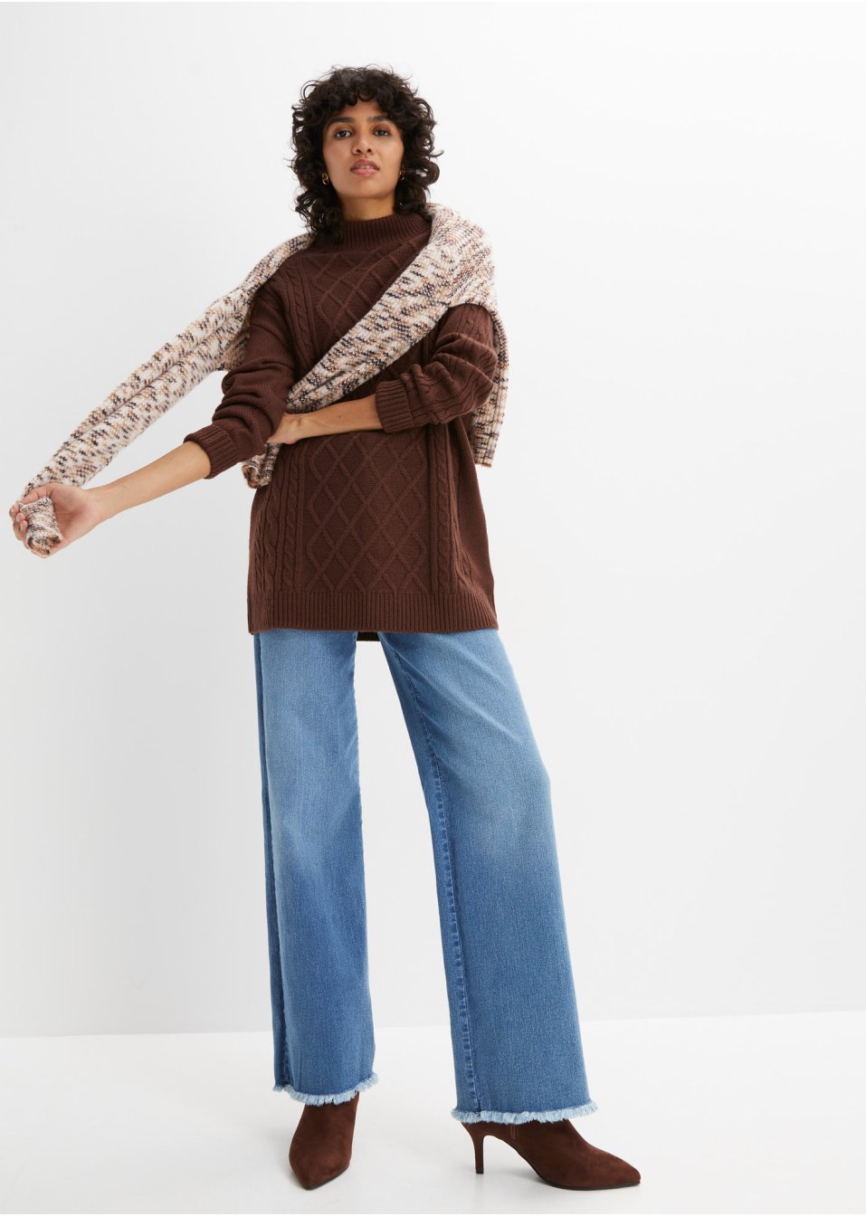 Pull oversize avec col montant