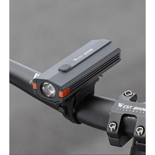 1500mAh Wiederaufladbares USB Fahrrad Licht Velo LED Warnlicht IPX4 - Hellblau