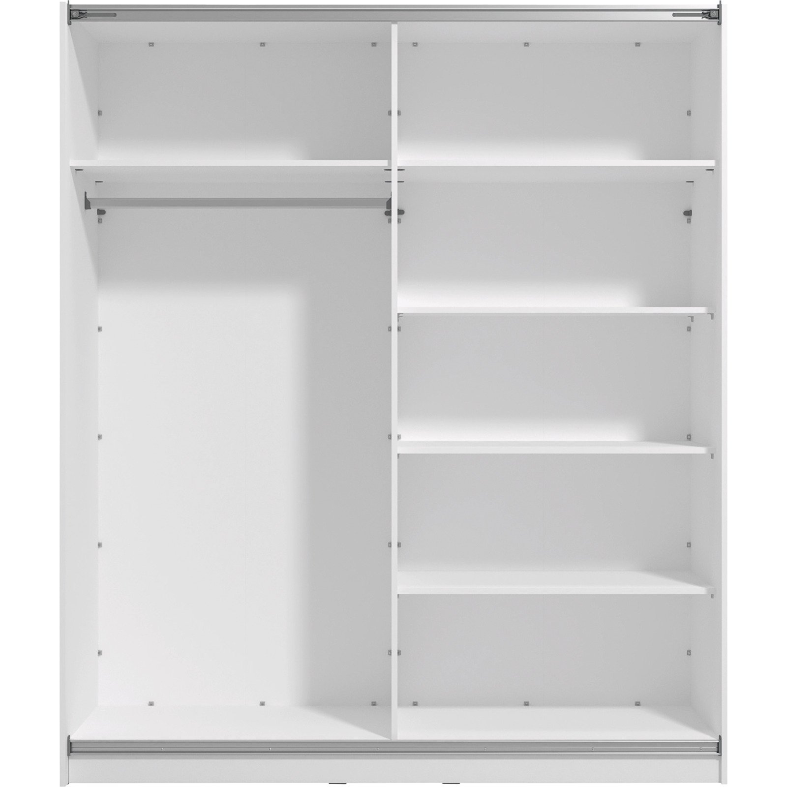 Schrank Sierra Melamin 179 x 210 x 62,5 cm, mit Spiegel weiss