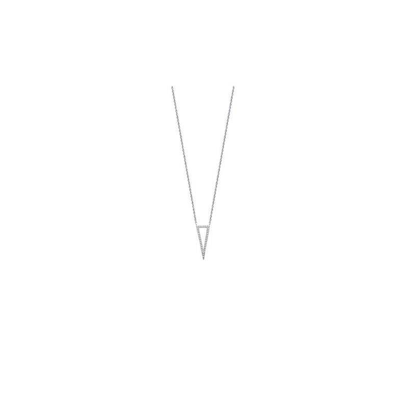 Collier Femme - Argent 925 - Oxyde de zirconium - Longueur : 45 cm