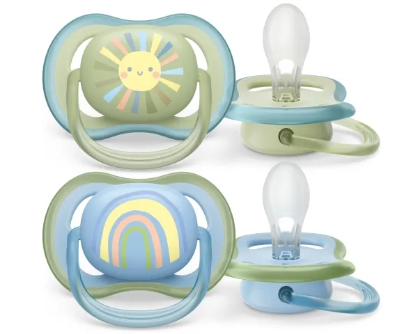 Philips AVENT ultra air SCF085/58 sut, Klassisk babysut, Ortodontisk, Silikone, Dreng/Pige, Tåler opvaskemaskine