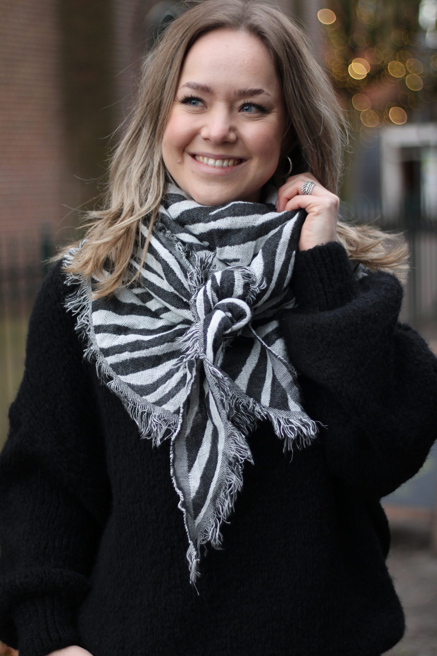 Cheryl Sjaal - Zebra Zwart