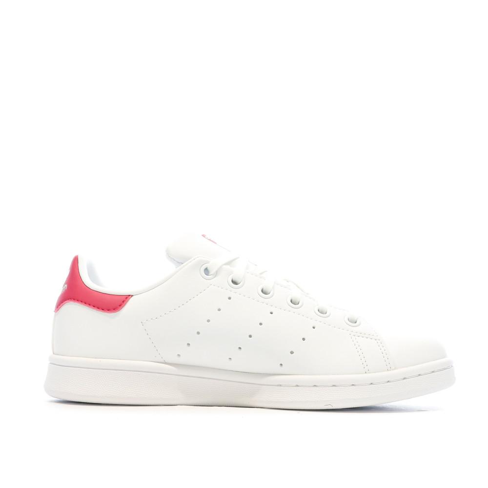 Adidas Baskets Blanches/Roses Fille Adidas Stan Smith J