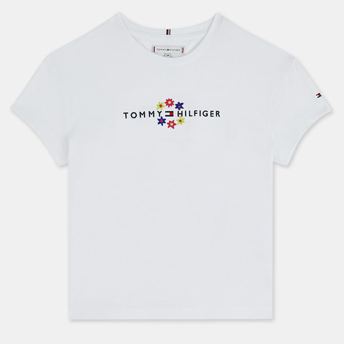 Tommy Hilfiger T-Shirt en Coton mélangé Logo rond blanc