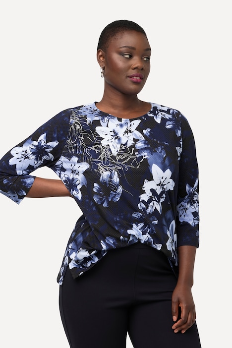 Shirt, Pima Cotton, A-Linie, Rundhals, 3/4-Arm