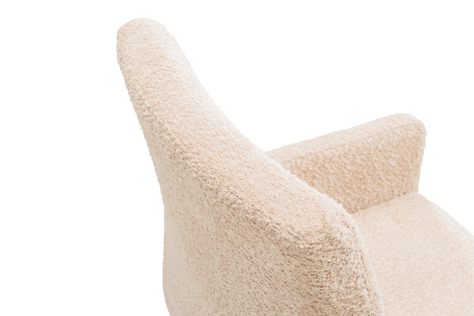 Rigel spisestol med arm Tekstil Teddy 3612 beige med sorte ben. DL10/E018 black sky