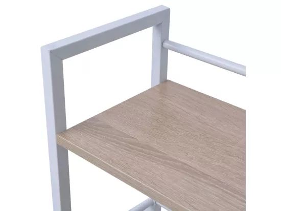 Bureau avec bibliothèque à 4 niveaux chêne