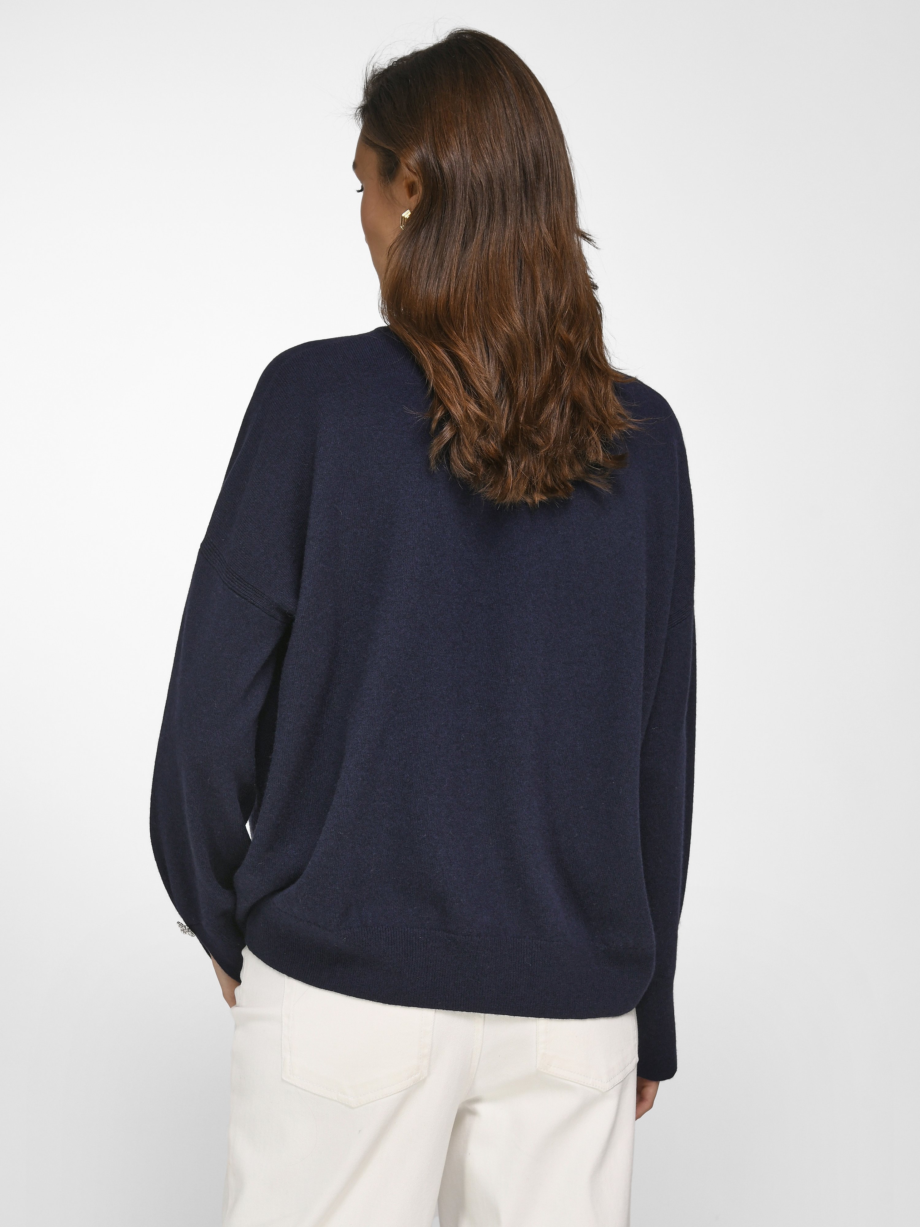 Rundhals-Pullover aus Schurwolle und Kaschmir